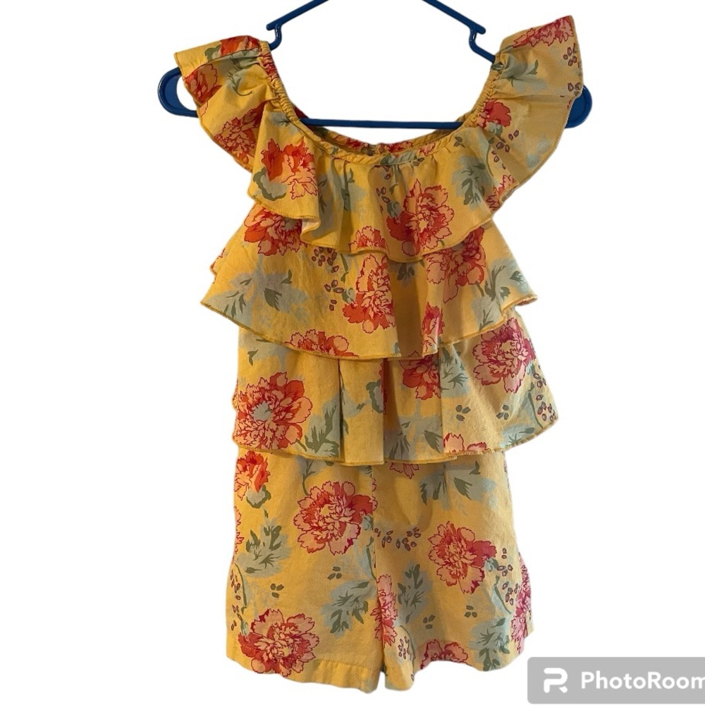 Girls floral romper